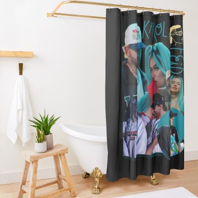 Feid Karol Retro Shower Curtain Official Feid Merch
